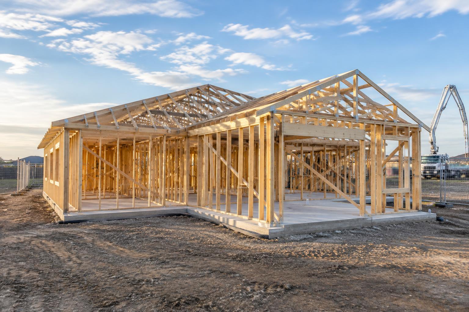 Illustrative home under construction